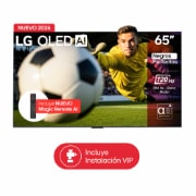 Vista frontal de TV LG 65” OLED AI B6 – OLED esencial para vivir el juego OLED65B6PSA